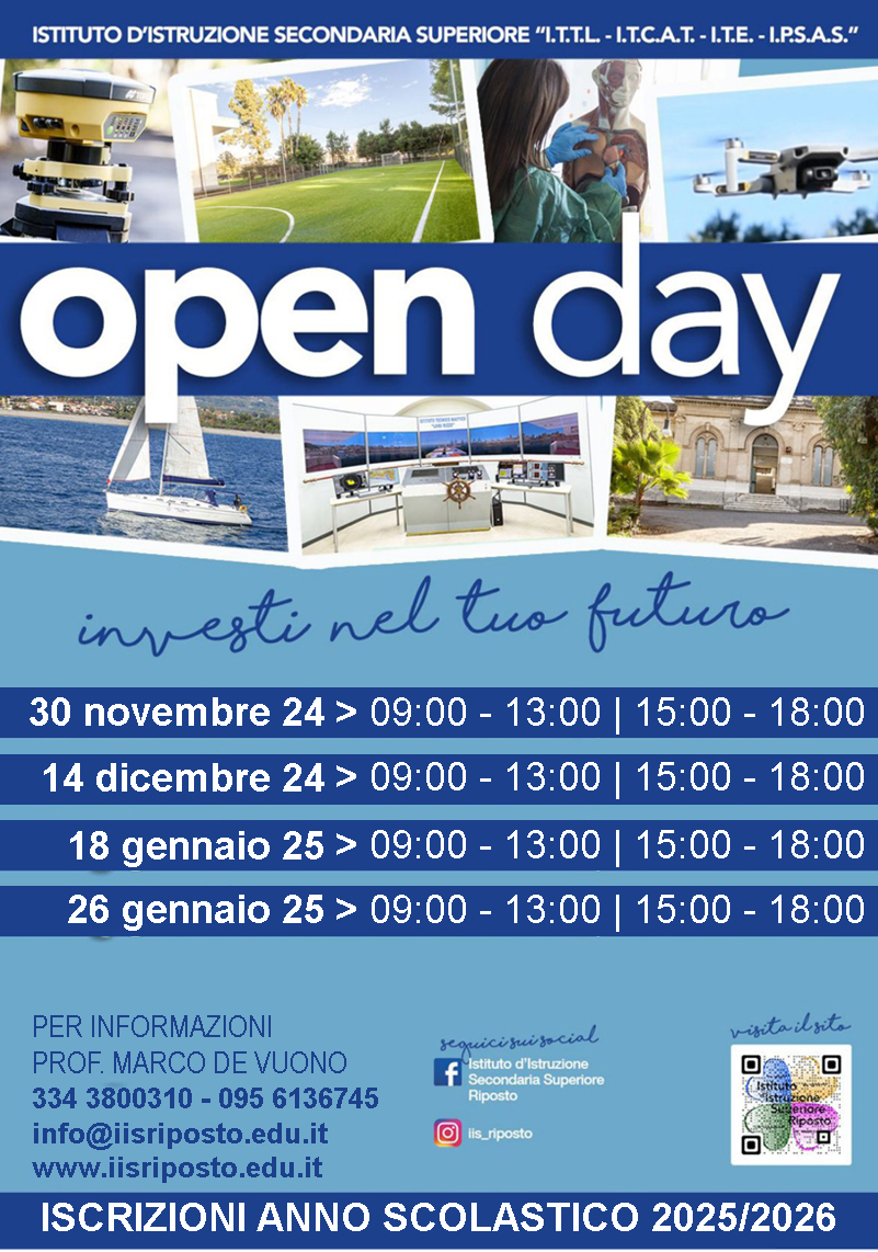 OPEN DAY IIS RIPOSTO 2024 25